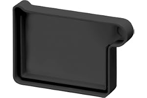 INEFA Takränna ändstycke rektangulär, höger 68mm Antracit PVC | Gränna för takränna, kantig, lådränna ändstycke, takrännor, ändlock, regnränna stängningskåpa, rännlock