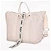Produktbild DCRYWRX Frauen Handtaschen Vintage Canvas Satchel Messenger Bag Für Frauen Schultertasche Top Griff Strand Tote Handtasche Umhängetasche Laptop Taschen Bookbag,White