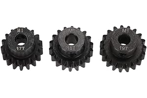 Drfeify Pignon de Moteur RC, pignon en métal de 17T-19TT / 20T-22T pour 1/8 RC Voiture de Buggy (17T-19T)