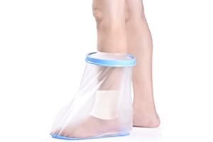 Fasola Duschschutz Fuß Rutschfest, Verbandschutz Wasserdicht Erwachsene Für Gebrochener Zeh, Knöchel, Brennen, Wiederverwendbar Gipsschutz Fuß Halten Sie Wunden und Verbände Während des Badens Trocken