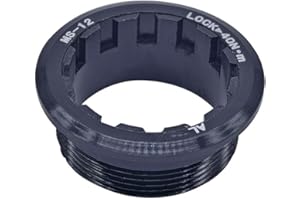 REACHMALL Bague de verrouillage de cassette de vélo pour MicroSpline 12 vitesses antirouille en aluminium CNC, parfait pour les amateurs de cyclisme (noir)