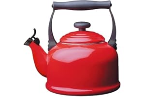 Le Creuset Tetera Traditional, Acero esmaltado, 2, 1 L, Cereza, 40102020600000