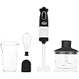 Quest 35099 3 in 1 Stick Blender, Food Processor & Chopper/Blend, Whisk & Crush Foods/Variable Speeds and Turbo Pulse/Black and Silver / 700W