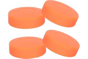 Homoyoyo Hockey Practice Ball Set - 3Pcs Adjustable Hardness Pvc Training Pucks for Roller Hockey Durable Indoor/Outdoor Use 7Cm Diameter Orange