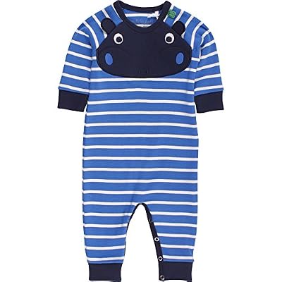 Fred'S World By Green Cotton Hippo Stripe Bodysuit, Body Bébé Garçon, Bleu (Royal Blue/Cream 019800006), 18 Mois