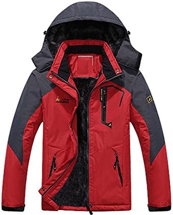 Outdoor Jackets Men And Women Couple Ski Mountaineering Clothes Warm Windproof Cotton Clothing Unisex Large Size Jacket ( Color : RED for men , Size : 6XL )