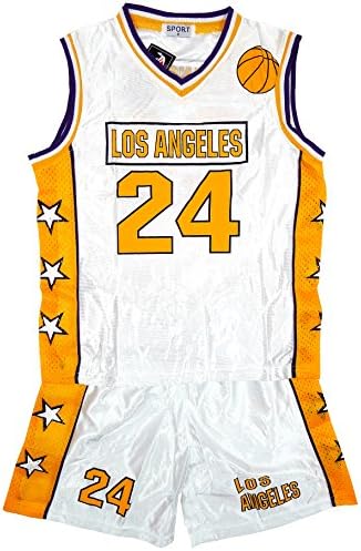Boys Los Angeles LA Basketball Sport Vest Top & Shorts Set Sizes from 3 to 14 Years