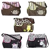 Multifunctional Mummy Handbag Baby Diaper Nappy Changing Bag—Giraffe Pattern - 6