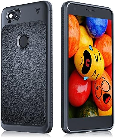 For Google Pixel 2 Case, TPU Leather Bumper Cover Protective Shockproof Anti-scratch Back Soft Leather Cover for Google Pixel 2 2017 (Google Pixel 2-Blue)