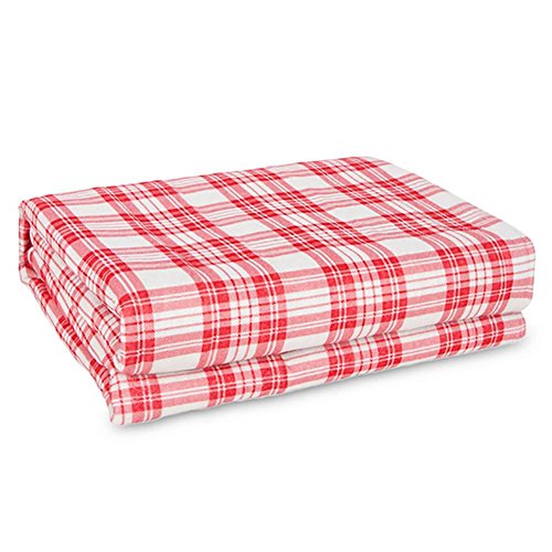 Preisvergleich Produktbild Kevin Heizdecken & Wärmeunterbetten Mit abnehmbarem Controller - Steuerung mit 9 Hitzeeinstellungen, Schnelle Heizung 170*140cm Doppelte Menschen , Red lattice