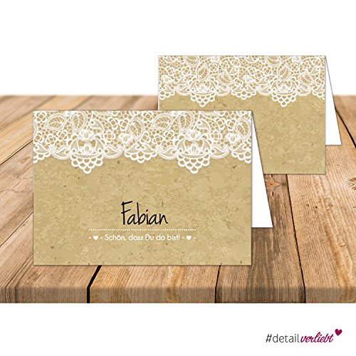 Detailverliebt! 40 stilvolle Tischkarten in DIN A7 für die Feier zu deiner Hochzeit, dv_117 | Tischkarten, Namenskarten, Tischdeko, Platzkarte Hochzeit, Karte, Feier, Familie, #detailverliebt - 4