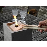 Nachfüllwachs für Betonfeuer der Beske-Manufaktur | Wachs in praktische Wachsplatten gegossen zum Wiederbefüllen von Betonfeuer | Größe der Platten wählbar (13x13x13, 17x17x17, 24x24x13, runde Betonfeuer)