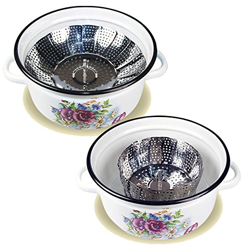 rukauf HQ Bio Dampfgar Einsatz für Töpfe 14-24cm aus Edelstahl / Qualitätsware - 2