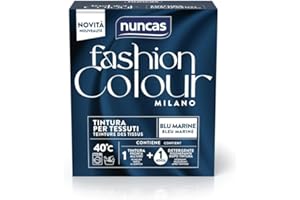 Nuncas Fashion Colour Milano - Bleu Marine - Kit de teinture textile - Prêt à l'emploi avec lessive post-traitement (180 g - 75 ml)