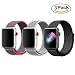 Produktbild Tervoka Für Apple Watch Armband 42mm(44mm Series 4), Gewobenes Nylon Sport Schlaufe Handgelenk Uhrband Ersatz Armreif Uhrenarmband für iWatch Apple Watch 42mm 44mm Series 4/3/2/1, 3Pack B