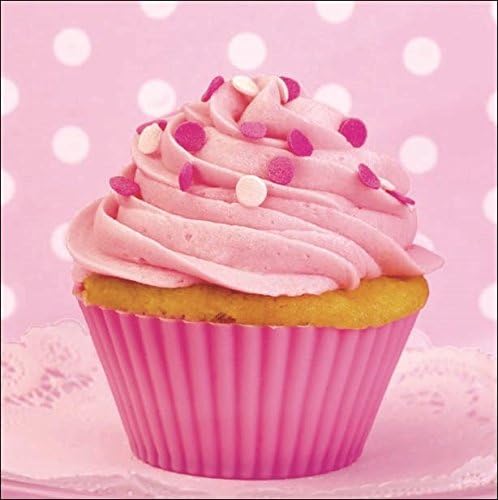Pink Cupcake Square Photo Greeting Card Blank Inside Cards Suitable Any Occasion