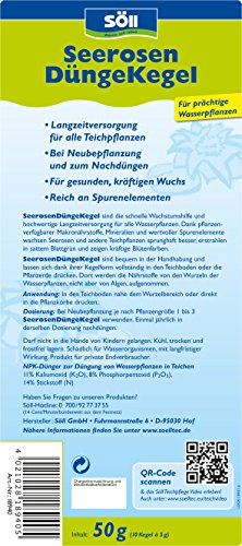 Söll 18940 SeerosenDüngeKegel – Dünger für Seerosen – Düngekegel mit wichtigen Spurenelementen – 1 x 10 Stück (50 g) - 2