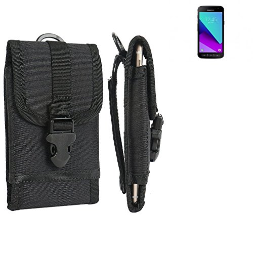 K-S-Trade® pour Samsung Galaxy Xcover 4 Pouchette Ceinture Étui Protection Sac Poche Housse De Transport Holster Clip Sacoche Noir