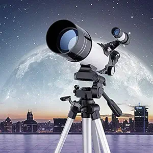 AZOD Telescopes for Adults Kids Beginners - 70mm Aperture 400mm Telescope FMC Optic for View Moon Planet - Portable Refractor Telescope with Adjustable Tripod Finder Scope Phone Adapter