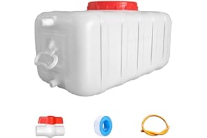 MJHETCY Tanque De Agua 25L/35L/50L/80L/110L/200L Deposito Agua Potable，Torre De Agua Espesada Rectangular De Grado Alimenticio con Grifo para Almacenamiento De Agua Doméstico(Size:80L)