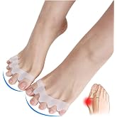 BUNYON Ayak 5 Parmak Ayıran Makara Silikon Gece Ateli Parmak Ayırıcı Koruyucu Halluks Valgus
