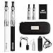 Produktbild E Zigarette Komplett Starterset HOKCUS 2x EGO 1100mAh 4x CE4 Atomizer Kein Nikotin EGO-T CE4 1100mAh 2.0 Ohm Kein Nikotin (2 Stück Schwarz+Weiß)