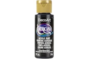 DecoArt Americana 2 Oz Pozi Peinture Acrylique 59 ML, Lamp Ebony Noir
