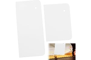 JUGNAW Set de 2 Rascadores de Masa Multifuncionales para Repostería, Espátulas de Plástico Hornear, Cortar y Decorar, Herramientas Esenciales de Cocina para Pasteles, Pan y Pizza