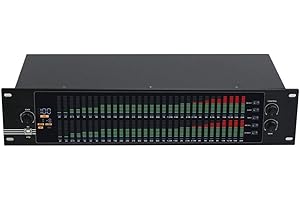 JAYRUIT Ecualizador de doble canal, EQ-323 ecualizador gráfico dual de 31 bandas, ecualizador digital de espectro, para una experiencia de audio de alta fidelidad