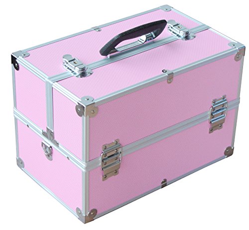 Preisvergleich Produktbild KScase Alukoffer Kosmetikkoffer Werkzeugkoffer Multikoffer 355x220x240mm (Rosa)