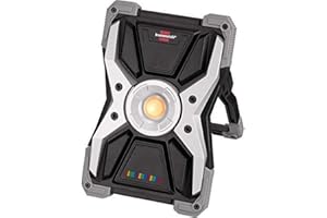 Brennenstuhl Lampada da Lavoro a LED Ricaricabile RUFUS CRI 95+ con Resa Cromatica CRI ad alta intensità, Faretto da lavoro 2700lm con Powerbank, NERO, 30W