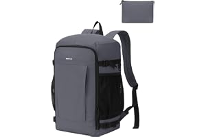 ECOHUB Kabinryggsäck 40x30x20 cm, Vikbar 2-i-1 Reseryggsäck 24L, Ultralätt Handbagage för Flyg, Vattenavvisande Återvunnet Ma