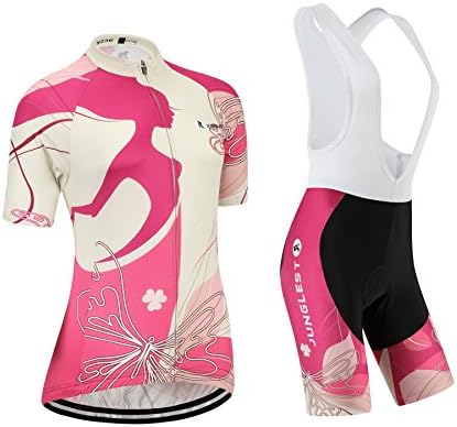 (3D pad)(Type:Set(White Bib) size:XXL) perspiration breathable Jersey vest Short Fashion windbreaker Cycling Women Jerseys Sleeve performance