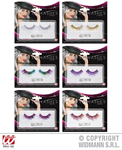 EYELASHES METALLIC LONG 1 of 6 colours SFX for Cosmetics