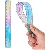 Kırılmaz Cetvel 30 Cm Silikonlu G&ouml;kkuşağı 1 Adet Flexible Silikonlu Cetvel B&uuml;ro Okul Sınıf
