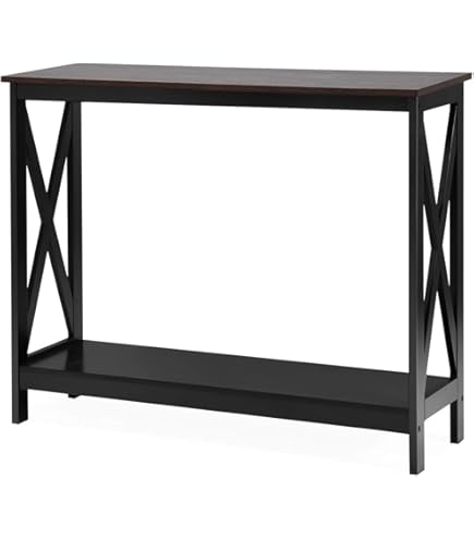 ndustrële consoletafel 'RVER' van natuurljk afgewerkt hout en zwart ndustrële consoletafel 'RVER' van natuurljk afgewerkt hout en zwart