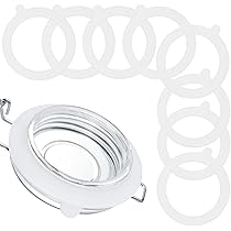 Bormioli Rocco Fido Jar Replacement Gaskets - 6-Pack White Rubber Seals For 3.25oz Glass Containers