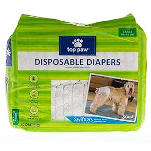 Top Paw Disposable Dog Diapers - 30 Pack - Large