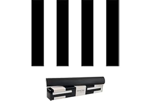 Scentennials Scented Drawer and Shelf Liners - Black & White Stripes Print - 6 Sheets 16.5 x 22 Inch Non-Adhesive - Perfect for Closet Shelves and Dresser Drawers (Midnight Streak)