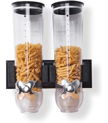 HauTour 5-fach Müslispender Für Die Wand - Praktische Aufbewahrung Für Reis, Getreide & Hülsenfrüchte