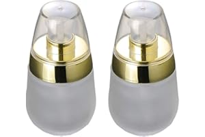 ERIOCTRY Leere, nachfüllbare Glasbehälter, Make-up, Kosmetik, Gesichtscreme, Lotion, Pumpflaschen, Gläser, Töpfe, 30 ml, 2 Stück