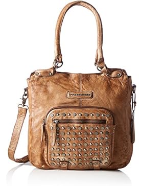 Taschendieb Damen Td0112ol Henkeltasche, Grün (Olive), 11x35x34 cm