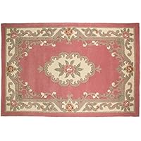 Alfombra tradicional con diseño floral de Flair Rugs , lana, Rosa, 67cm x 210cm