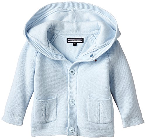 Tommy Hilfiger Baby Boys OUTDOOR BABY CARDIGAN L/S Cardigan, Blue (baby Blue 482), 6-9 Months