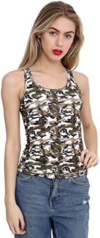 GIRLS RACER BACK VEST TOP CAMOFLAGE TUTU VEST TOP, Army-Camouflage, 9-10 yrs