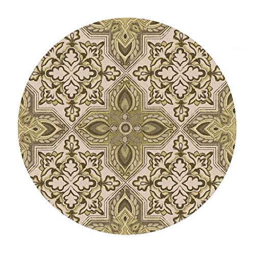 Preisvergleich Produktbild WXYXG Home Schlafzimmer Wohnzimmer Diamantförmiger runder kurzhaariger Teppich - optional mit Mehreren Mustern Spielzeugstatue (Pattern : C)