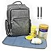 Produktbild Becko multifunktional Wickelrucksack Wickeltasche mit 19 Taschen Reisetasche Laptoptasche Oxford Babytasche mit einer Windelmatte Reiserucksack für Unterwegs 45.5 × 36.5 × 21 cm (Grau)
