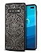 Produktbild YFWOOD S10 Plus Hülle, Natural Shockproof Solide Hard Walnut Wood Shockproof Schutzhülle für S10 Plus mit TPU-Stoßfänger, 6,5 Zoll (Totem-Muster)