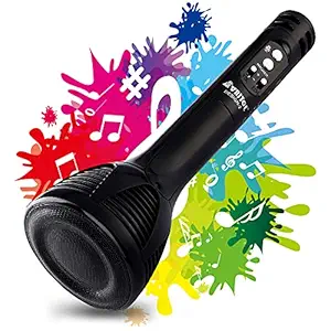 ACESQUARE Design 2 Bluetooth Portable Mic with Speaker for Karaoke Singing/Audio Recording and Multi Functional Use (Black)