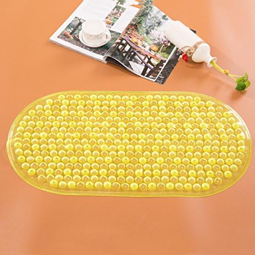 PVC Bathroom Non-slip Mat With Sucker Bathtub Mats,Yellow-37*68cm